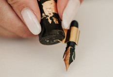 gouden inkt, kalligrafiepen, kalligraferen