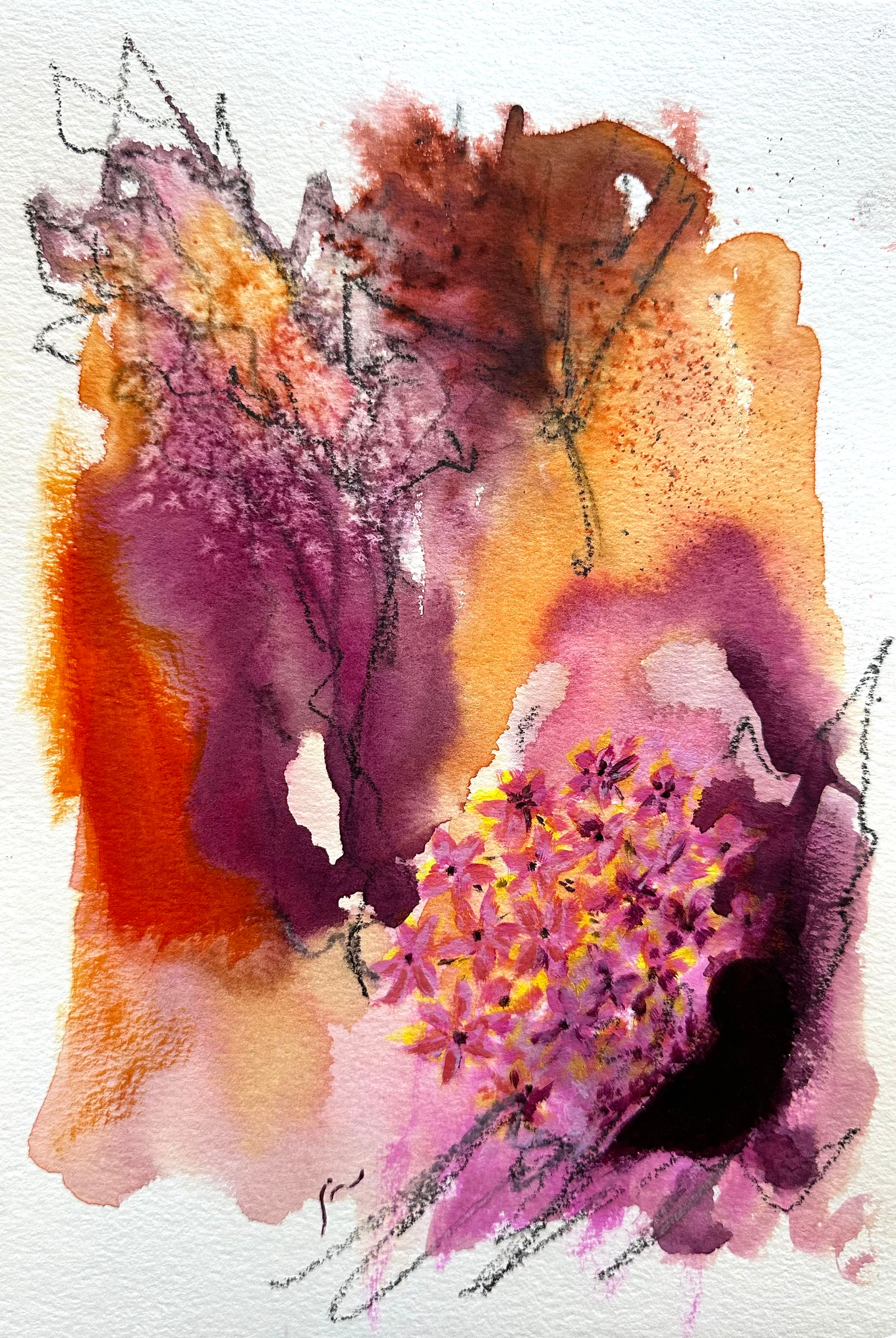 no12- (11 " x 7.5") Mixed media on paper