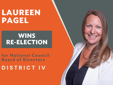 Starting Point CEO pictured on campaign announcement winning re-election for District IV Board Seato of the National Council for Mental Wellbeing Board of Directors