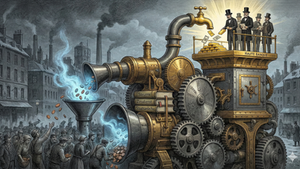 Kapitalistische goldene Saugpumpe