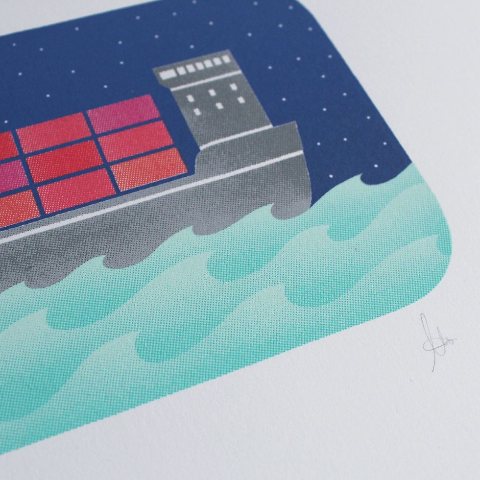 Thumbnail: CARGO SHIP SCREEN PRINT