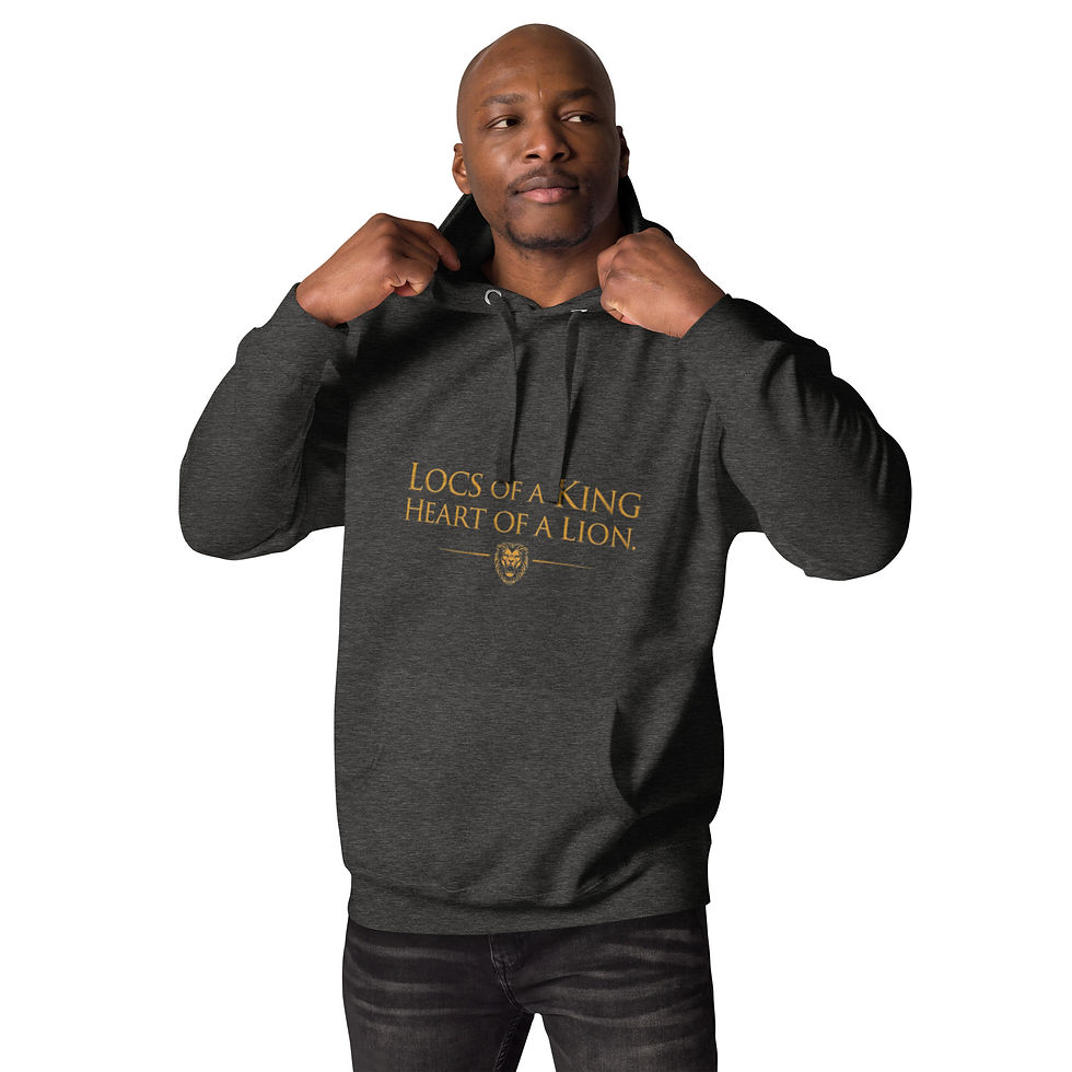 Thumbnail: Locs of a King Heart of a Lion Unisex Hoodie