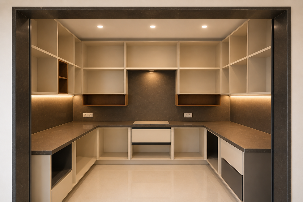 Quartz brown countertop
