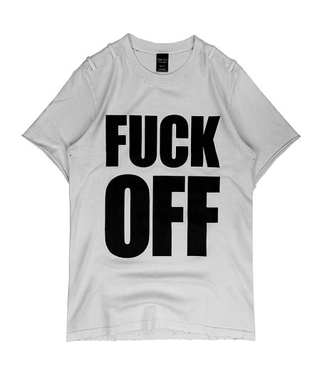 SS06 Number (N)ine 'Fuck Off' White Slogan T-Shirt | ArchiveThreads