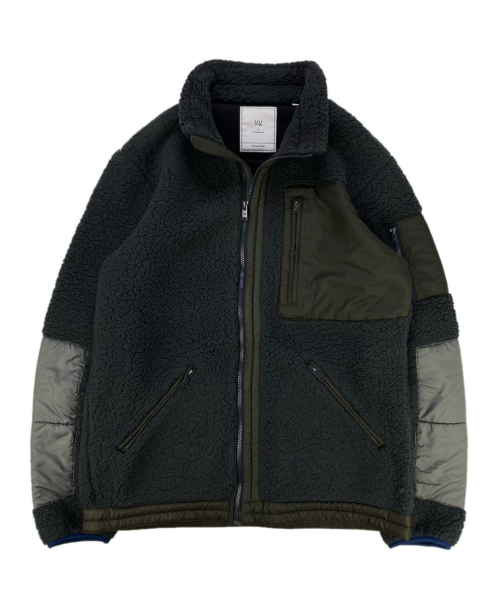 Thumbnail: Undercover Colour Block Full Zip Tonal Fleece Jacket