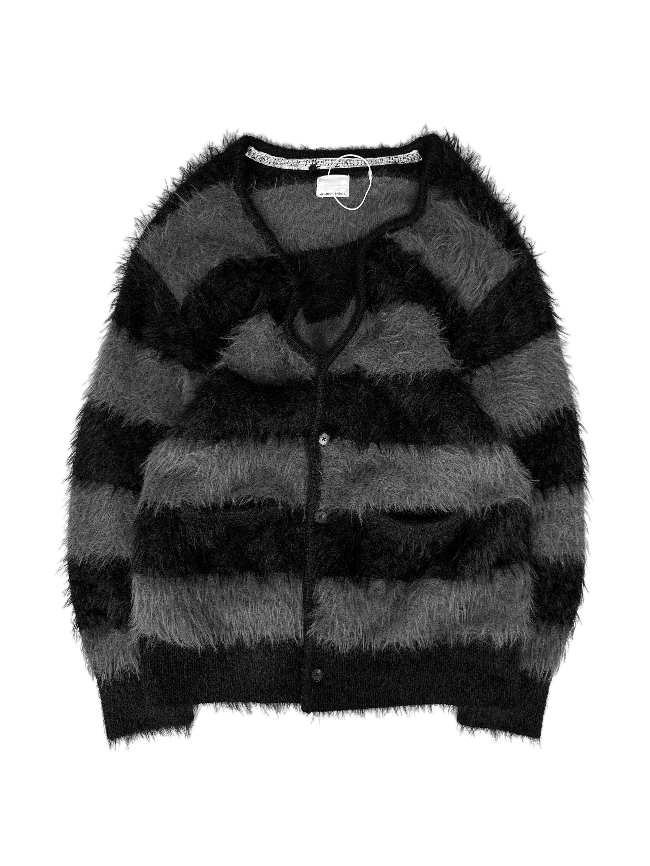 Number (N)ine Striped ‘Shag’ Knitted Cardigan