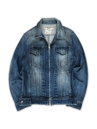 00s Katharine Hamnett Blue Wash Denim Trucker Jacket | ArchiveThreads