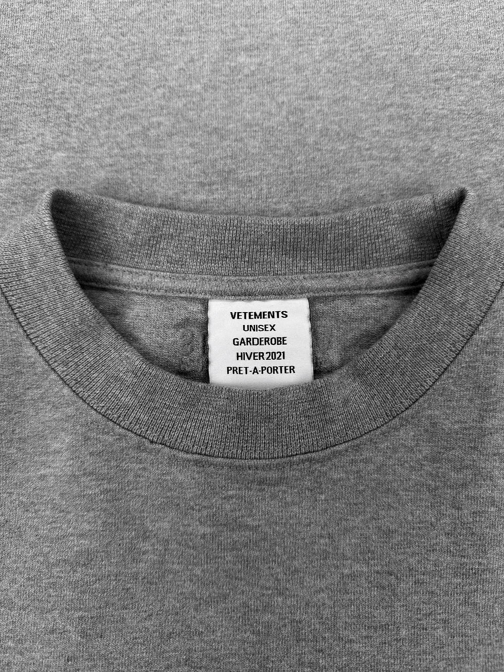 Thumbnail: AW21 Vetements Gothic Old English Logo Long Sleeve Shirt