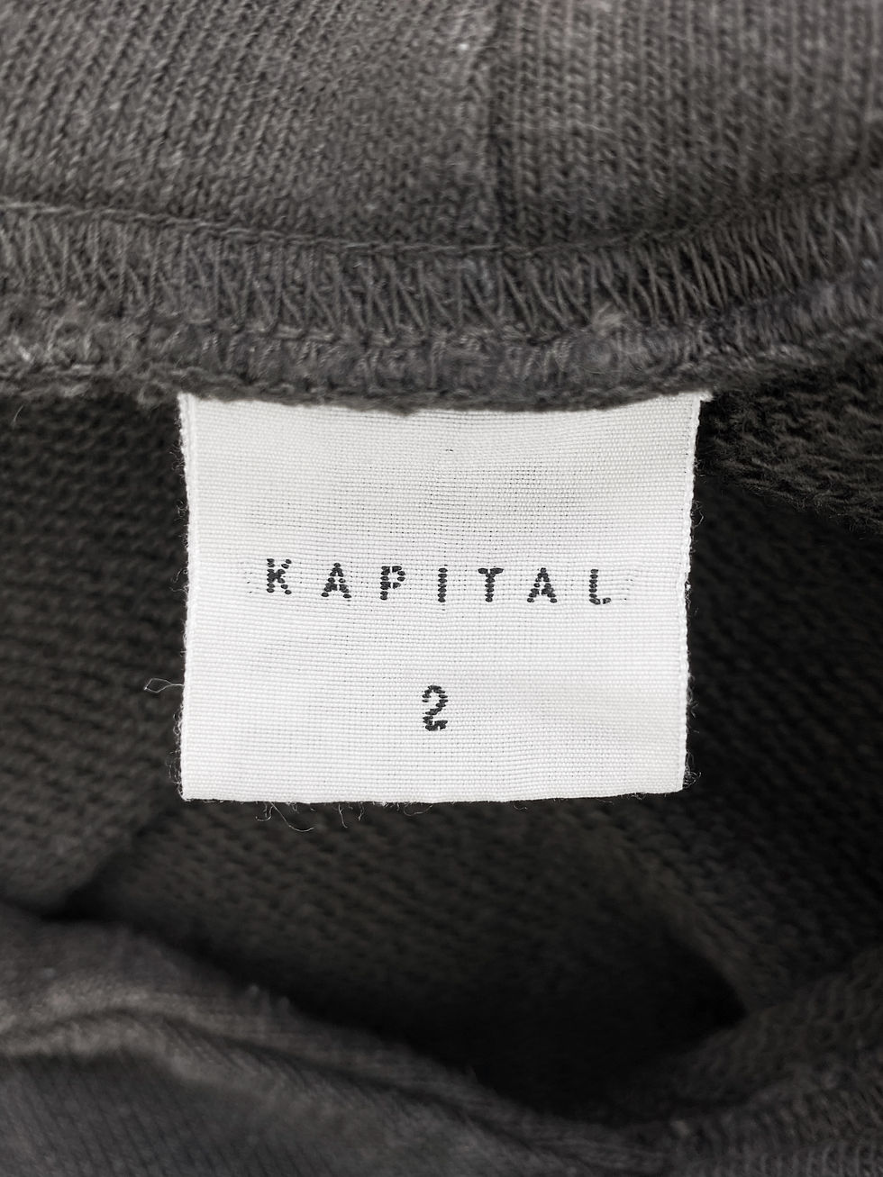 Thumbnail: Kapital “SURF” Button Clasp Slate Grey Raglan Hoodie