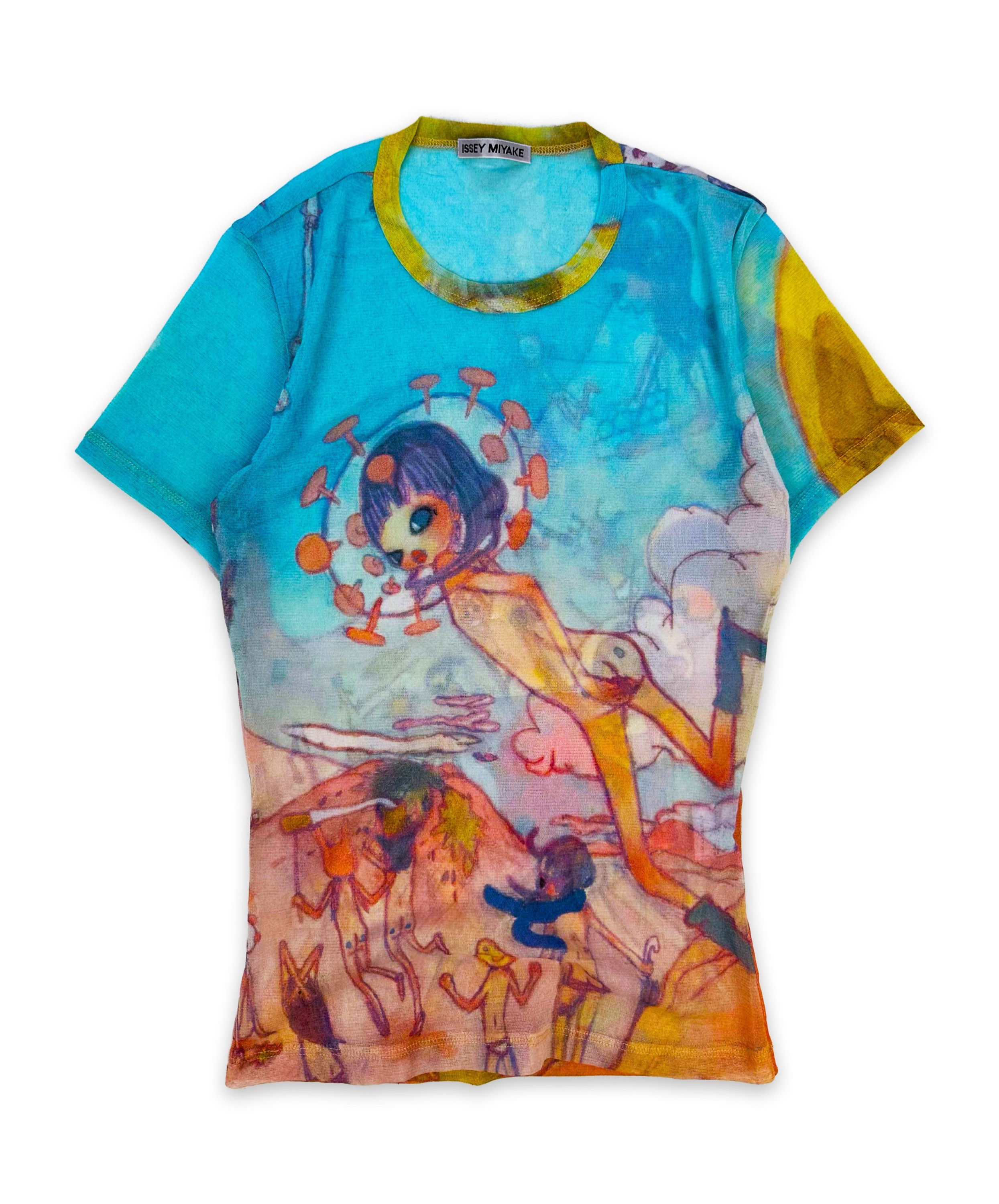 AW04 Issey Miyake x Aya Takano ‘Superflat’ Mesh T-Shirt
