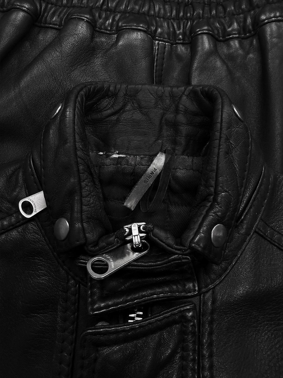 Thumbnail: AW08 Dior Black Leather Multi Pocket Riders Jacket