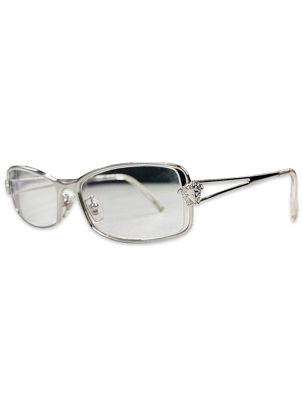 Thumbnail: Versace Medusa Head Metallic Boxy Glasses Frames