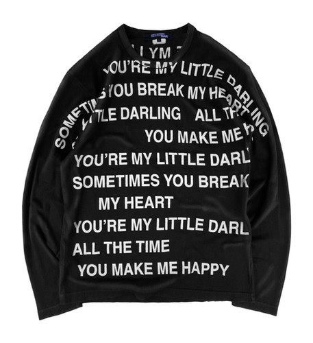 SS02 Junya Watanabe 'Break My Heart' Poem Longsleeve Shirt