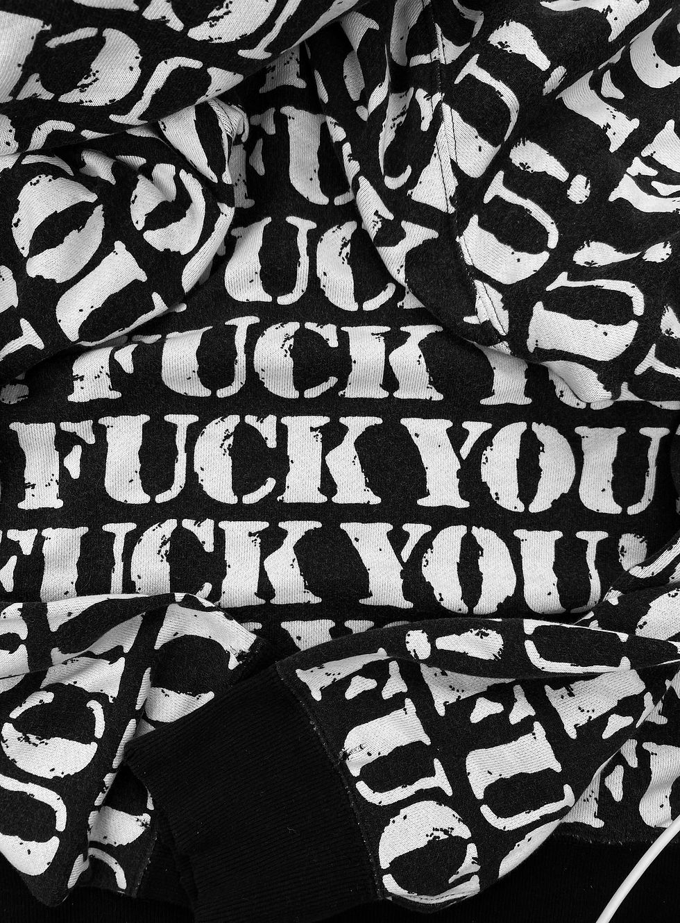 Thumbnail: SS06 Number (N)ine ‘Fuck You!’ Full Print Script Hoodie