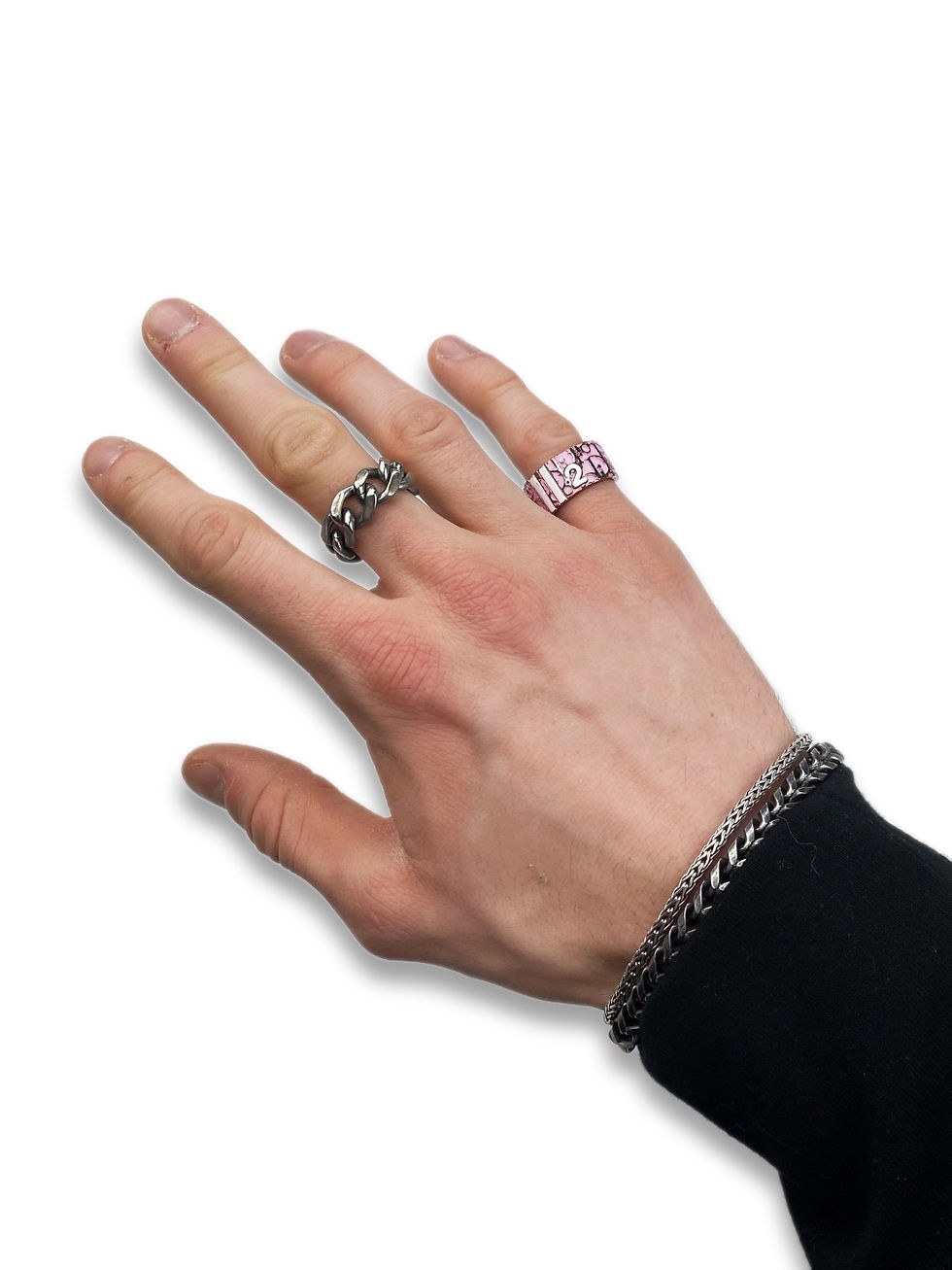 Thumbnail: 00s Dior ‘2’ Hot Pink Trotter Monogram Ring