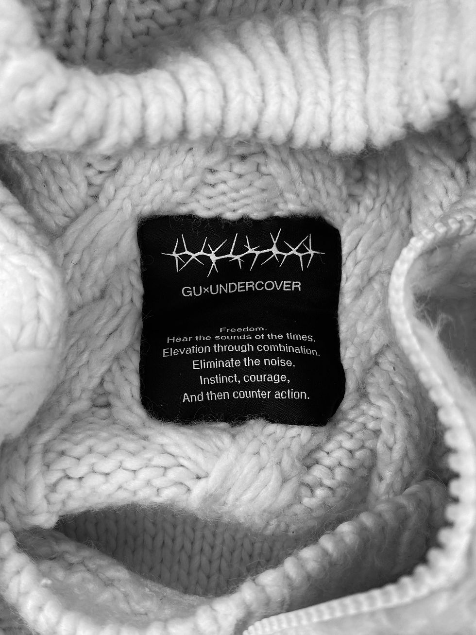 Thumbnail: Undercover Braided Heavy Weight Side-zip Knitted Sweater
