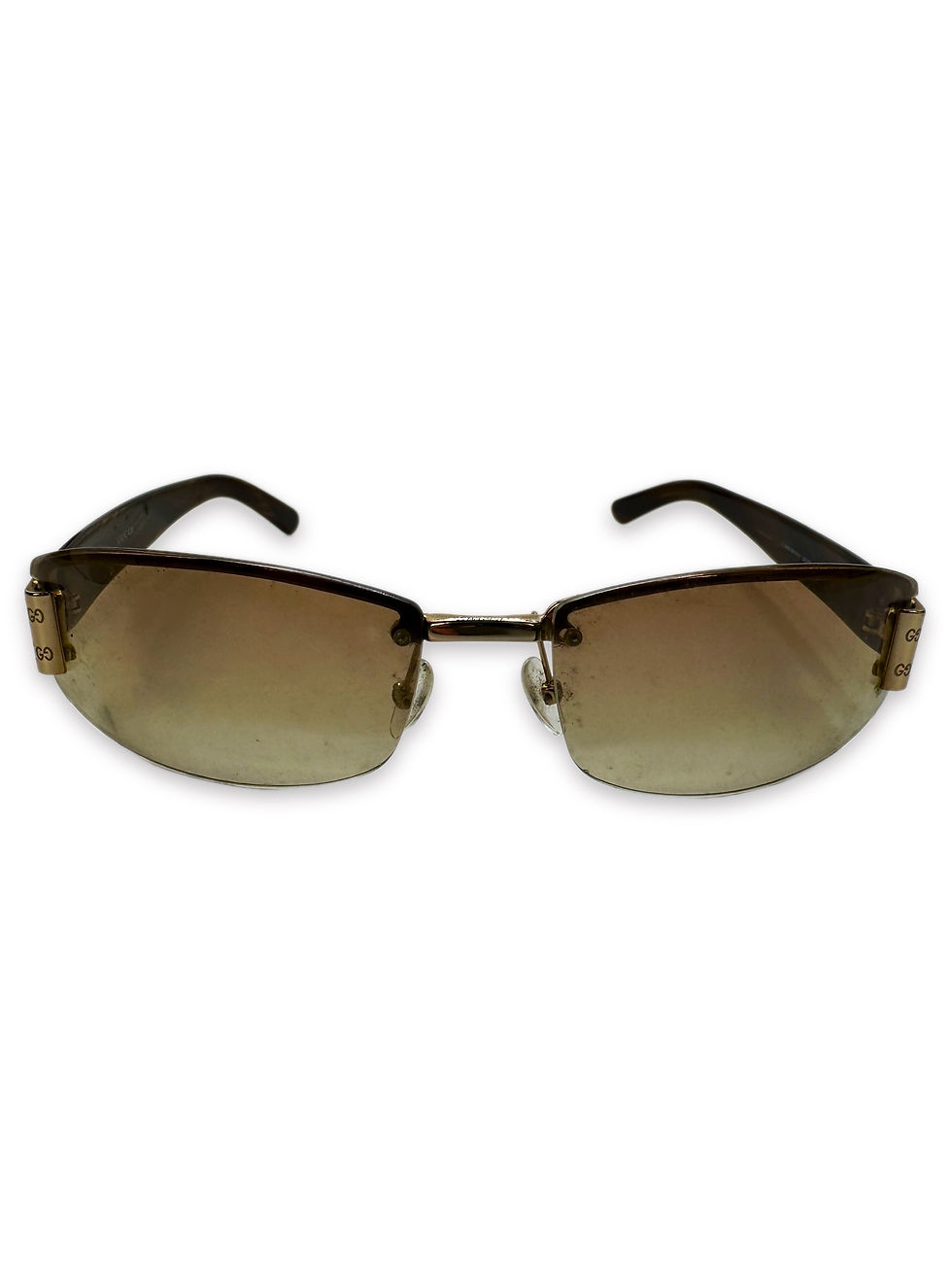 Thumbnail: Gucci GG Monogram Rimless Warm Tint Sunglasses