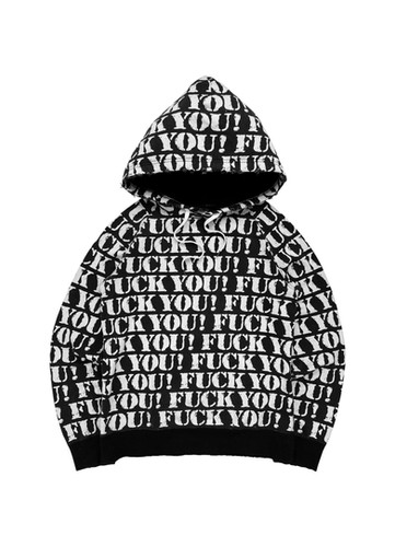 SS06 Number (N)ine 'Fuck You!' Full Print Script Hoodie