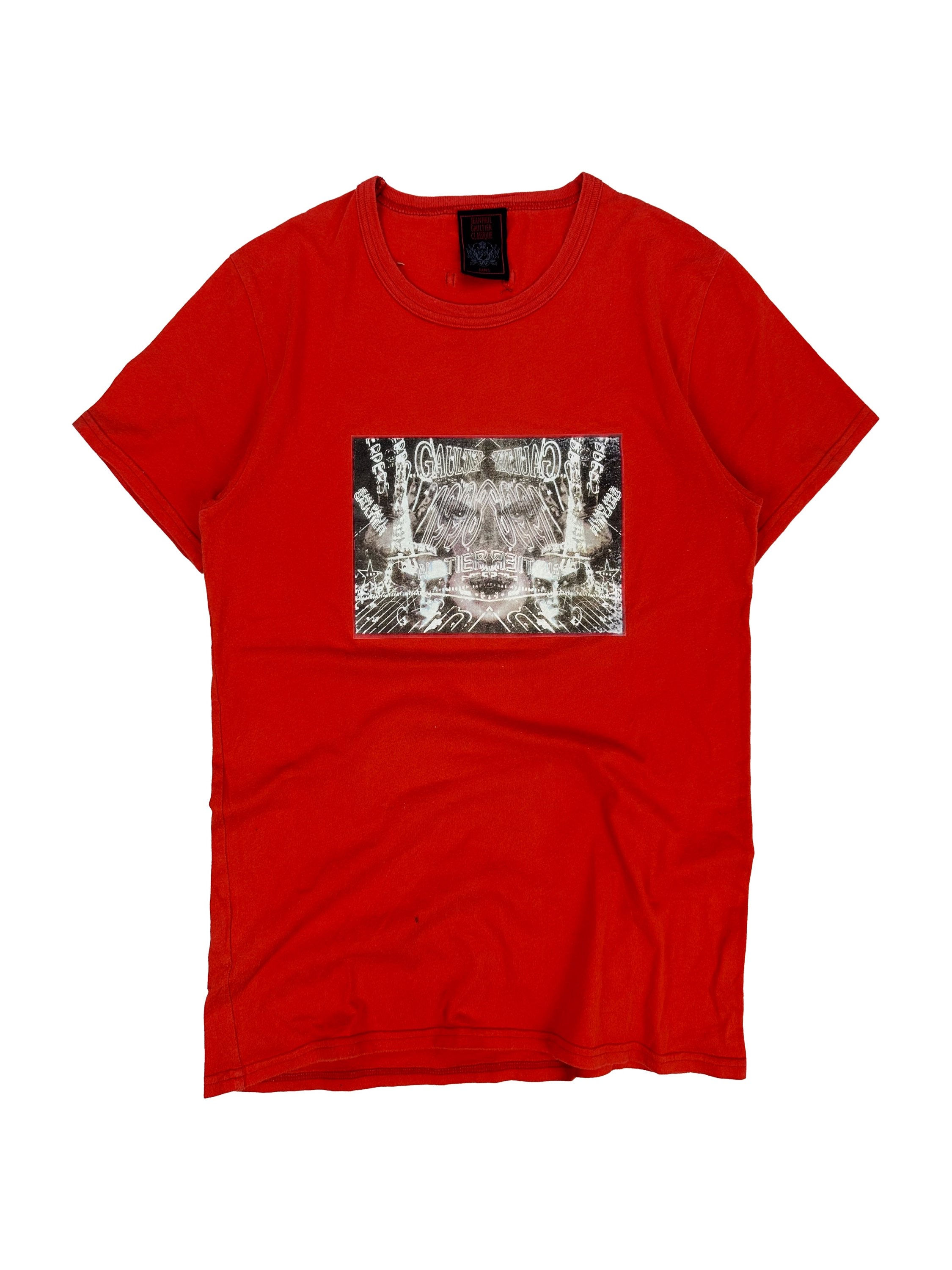 90s Jean Paul Gaultier ‘Face’ Circus Motif Graphic T-Shirt