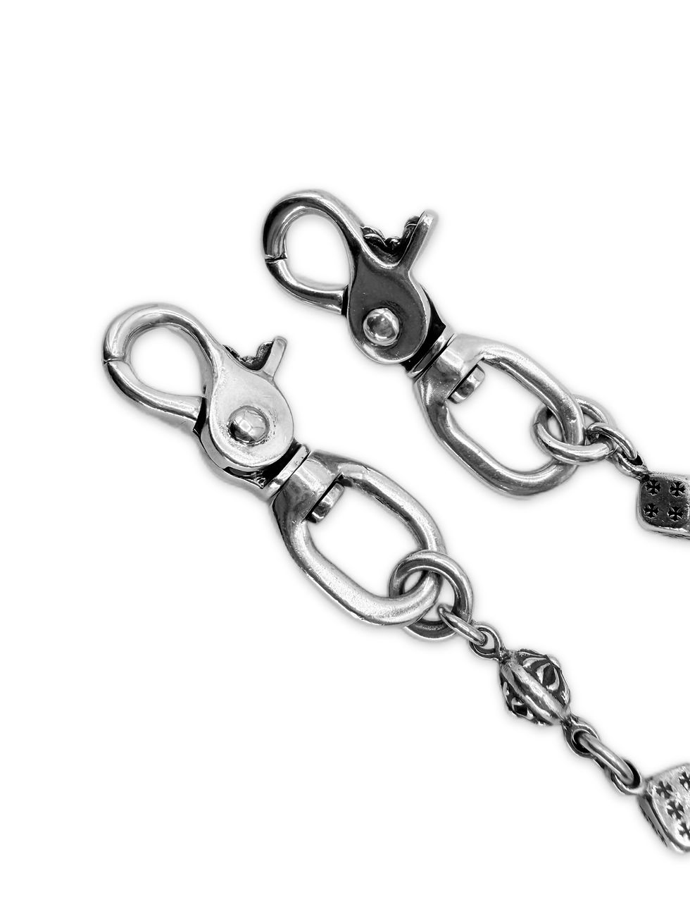 Thumbnail: Chrome Hearts ‘Dice Cross Ball’ Double Lobster Clasp Wallet Chain