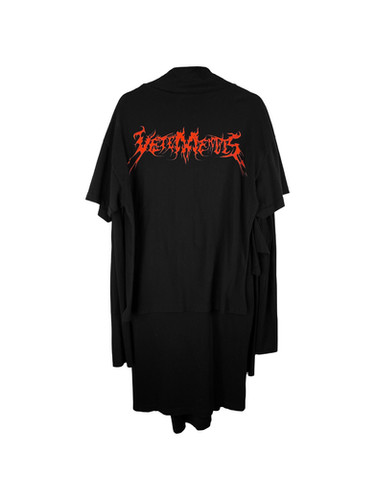 トップス VETEMENTS Skull Layered T-Shirts Dress AW17 Vetements Death Metal Skull Multi Layered T-Shirt Dress