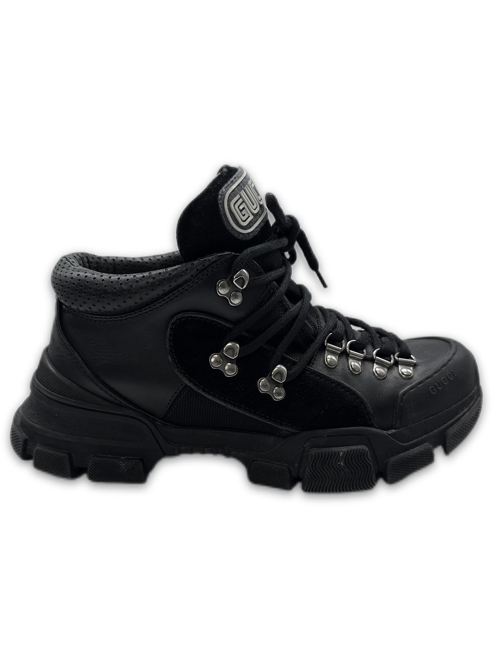 Thumbnail: Gucci ‘Flashtrek’ Black Leather Low-top Logo Hiking Shoes