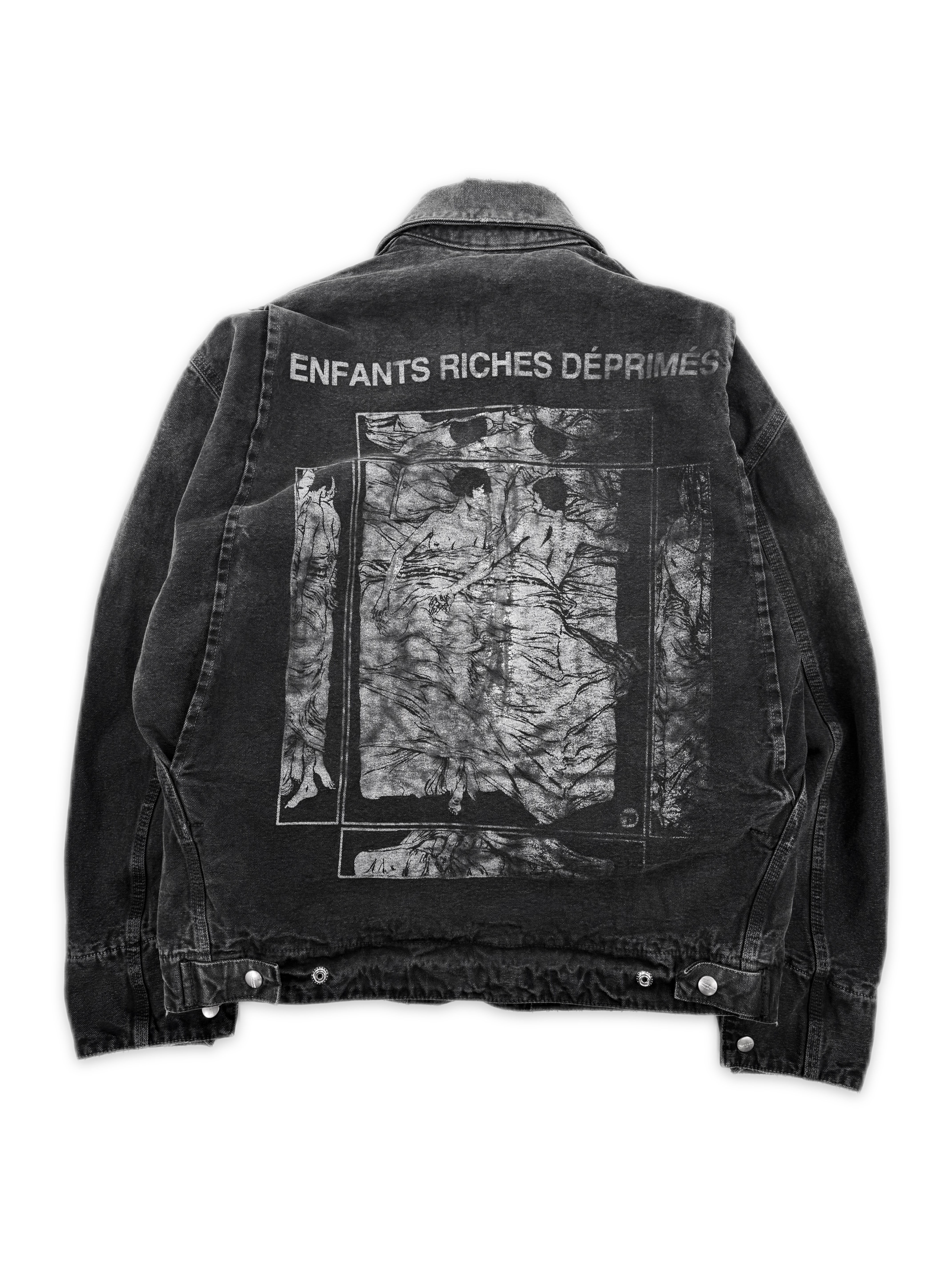AW25 Enfants Riches Deprimes ‘Italian Romance’ Grey Trucker Jacket