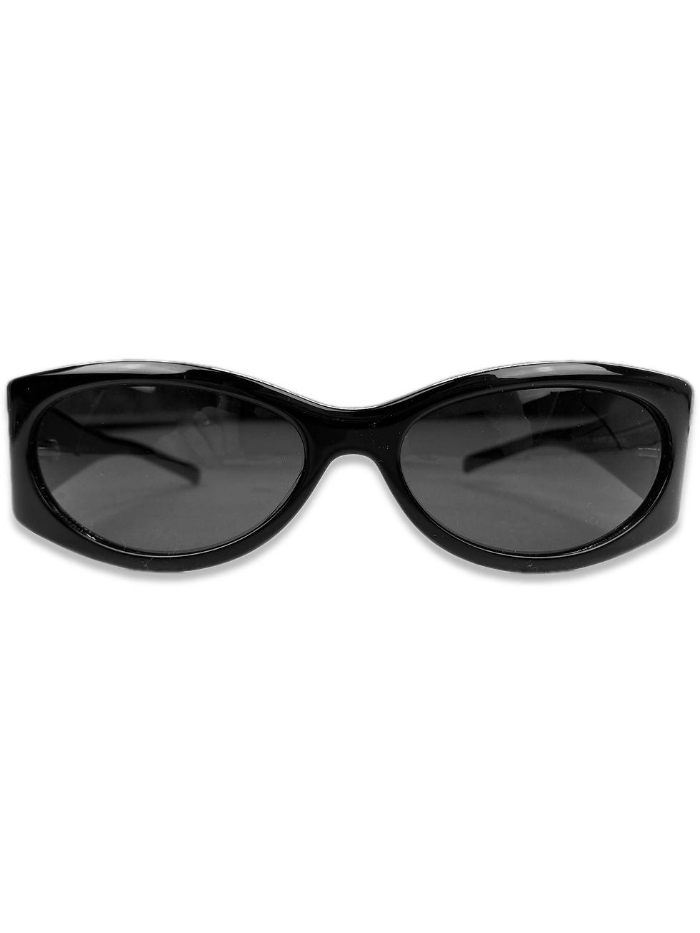 Thumbnail: Gucci ‘GG’ Rhinestone Logo Black Glossy Rounded Frame Sunglasses