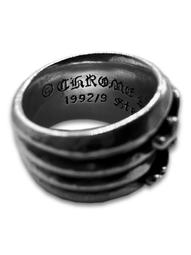 1992 Chrome Hearts ‘Dagger’ Sterling Silver Etched Ring
