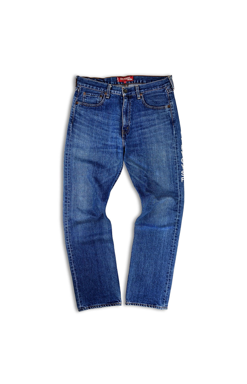 Thumbnail: SS02 Junya Watanabe ‘Fulfill Me’ Poem Indigo Full Print Denim
