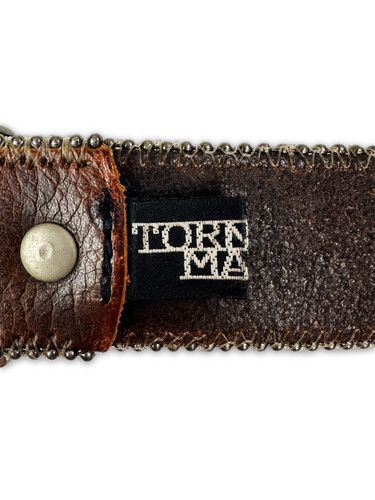 00s Tornado Mart 'Western' Buckle Studded Leather Belt