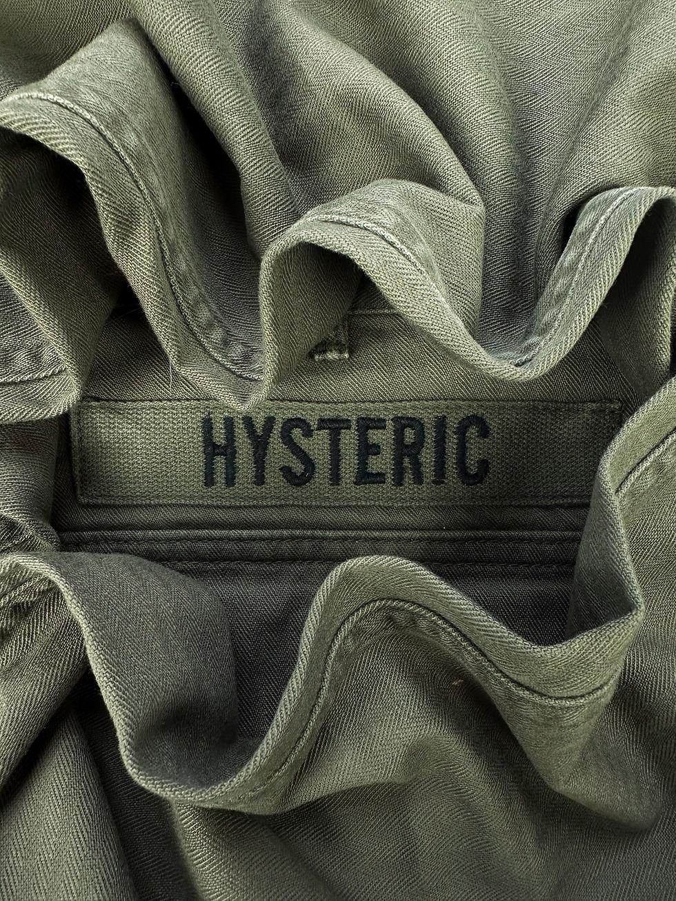 Thumbnail: Hysteric Glamour Olive Green ‘Paneled’ Wide Cut Pants