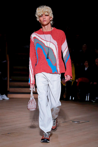 AW18 Kiko Kostadinov 'Delva Body' Intarsia Knitted Sweater