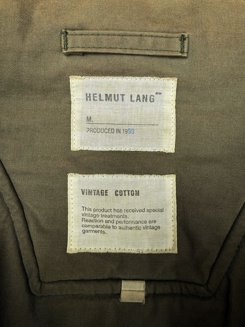 Thumbnail:  AW99 Helmut Lang Olive Cotton One Pocket Padded Jacket