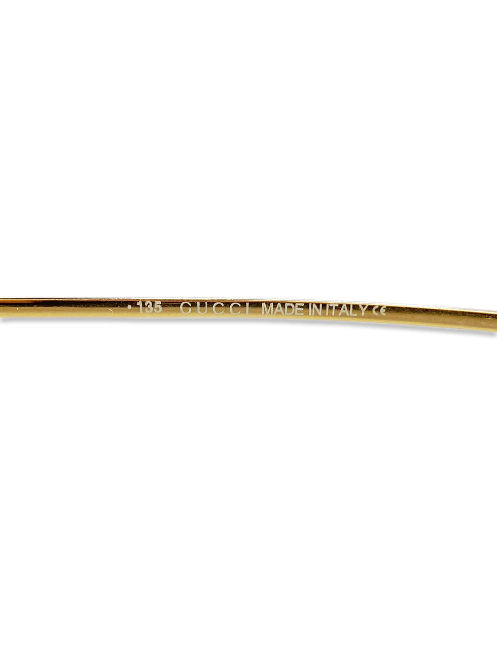 Thumbnail: Gucci Warm Tint Gold Metallic Rounded Skinny Frame Sunglasses