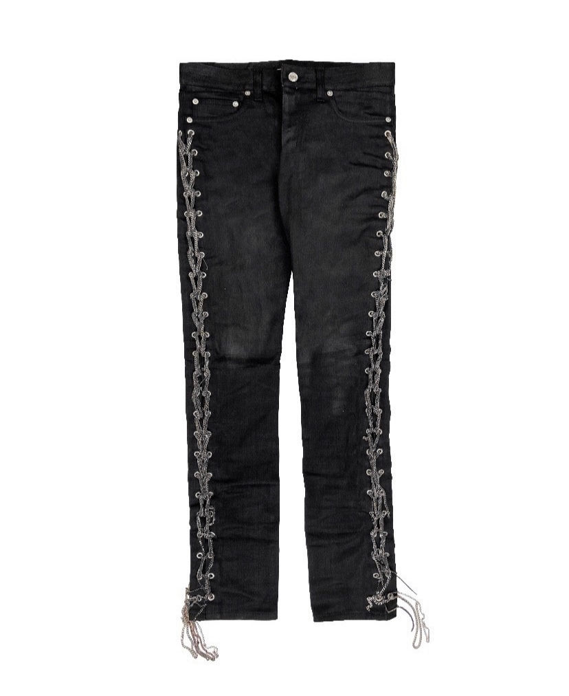 FW14 Saint Laurent Paris Sample Chain Weave Skinny Denim