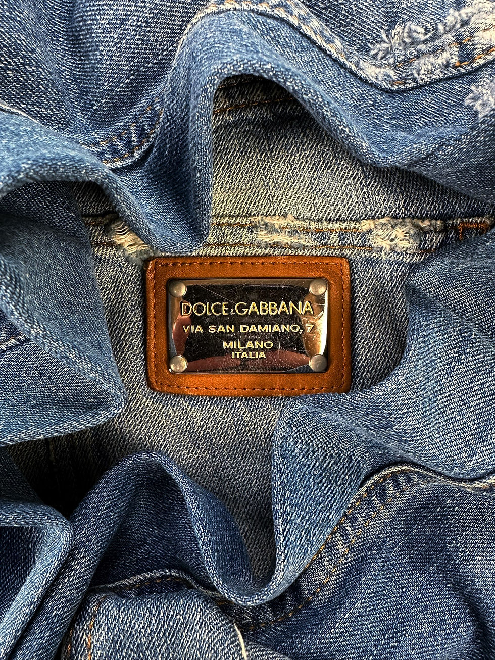 Thumbnail: 00s Dolce & Gabbana Blue Wash Distressed Denim 