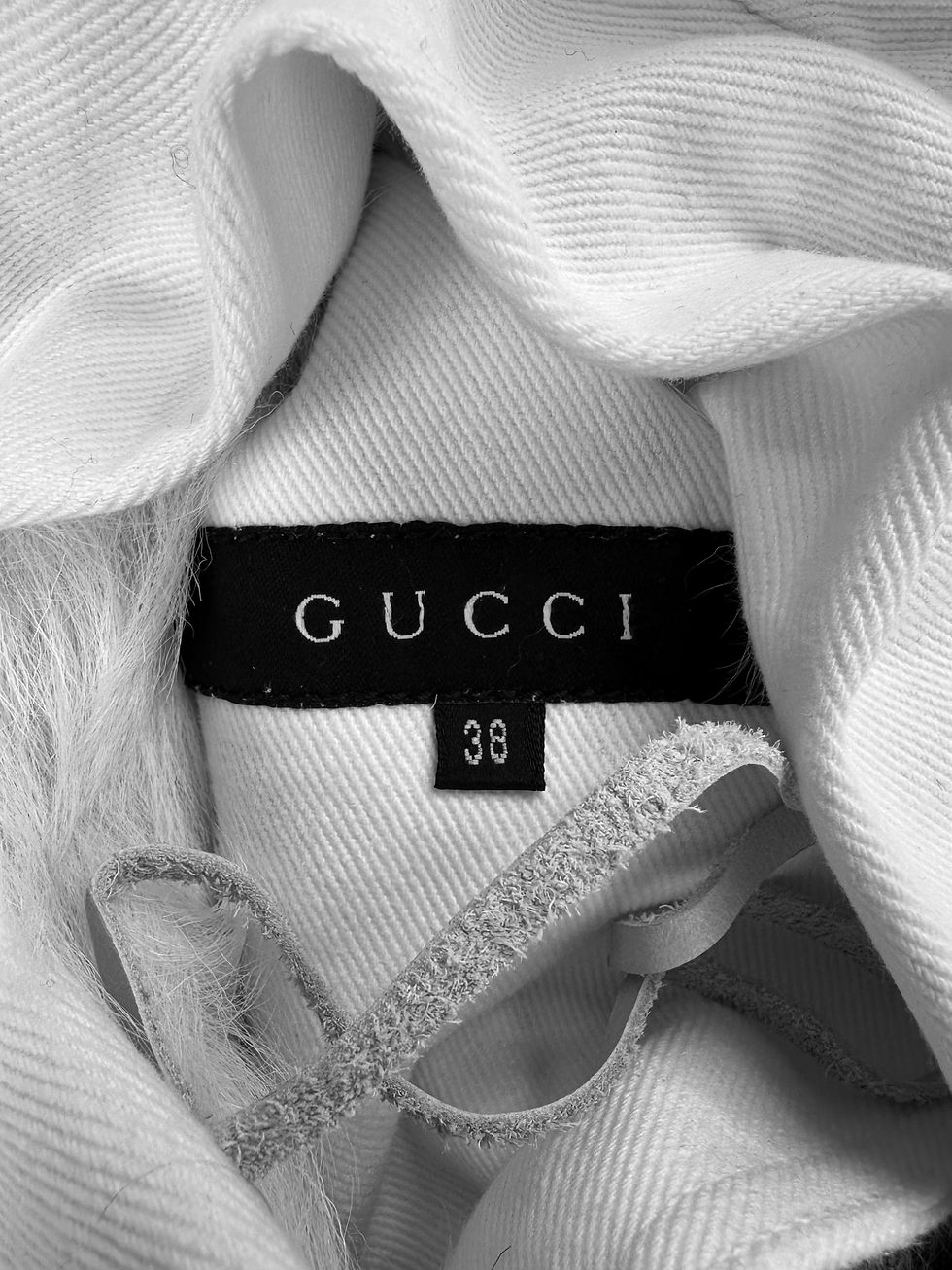 Thumbnail: 00s Gucci by Tom Ford ‘Removable Fur’ White Denim Jacket