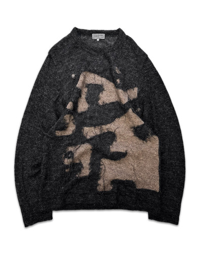AW04 Yohji Yamamoto Pour Homme Alpaca 'Burnt' Knit Sweater