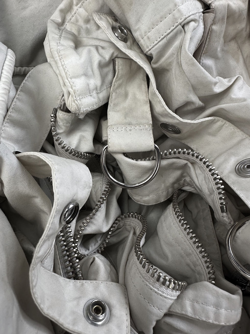 SS06 Raf Simons 'Icarus Surgit' White Parachute Cargo Jacket
