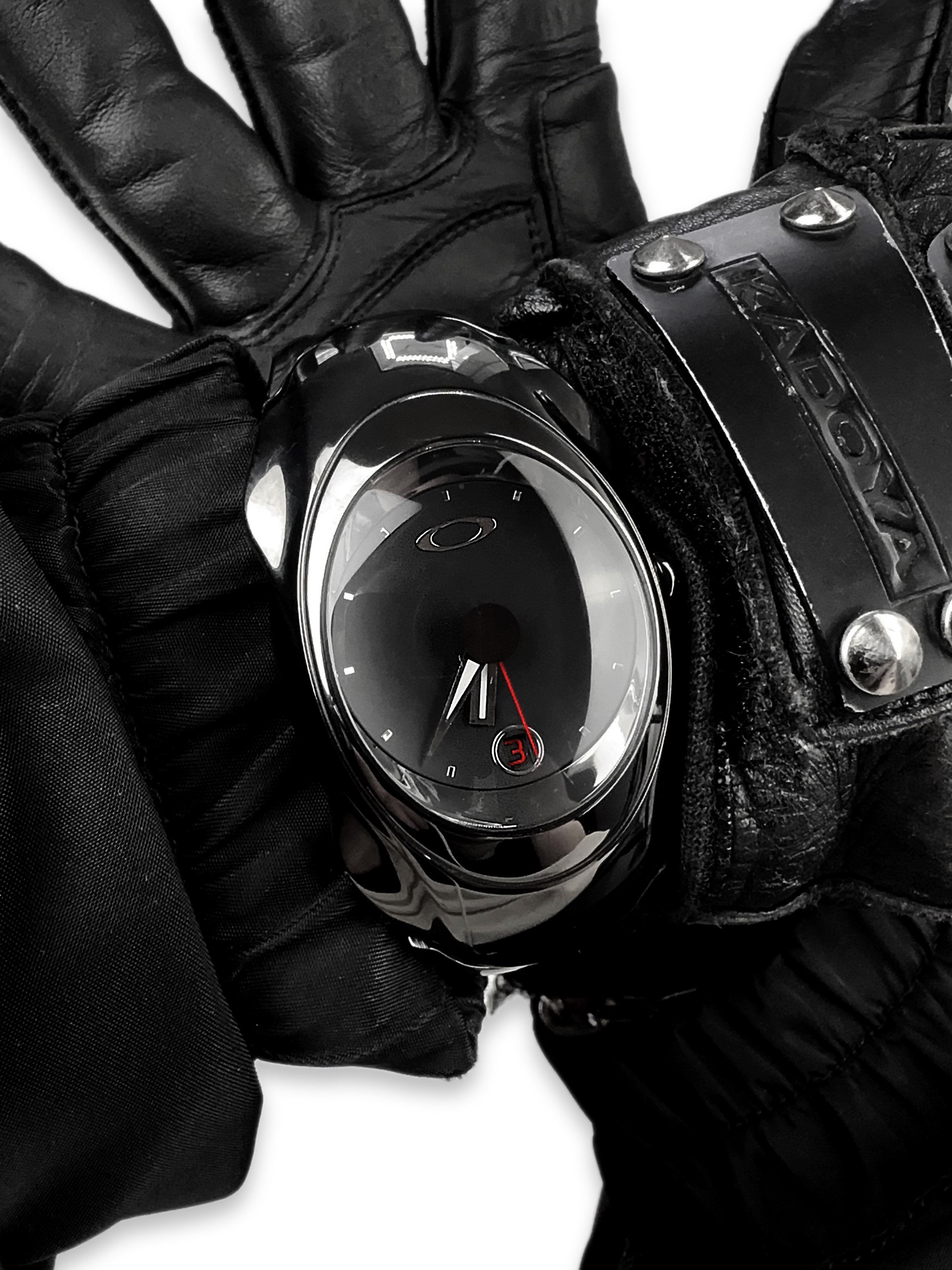  1998 Oakley ‘Timebomb’ Ion Black Stainless Steel Watch 