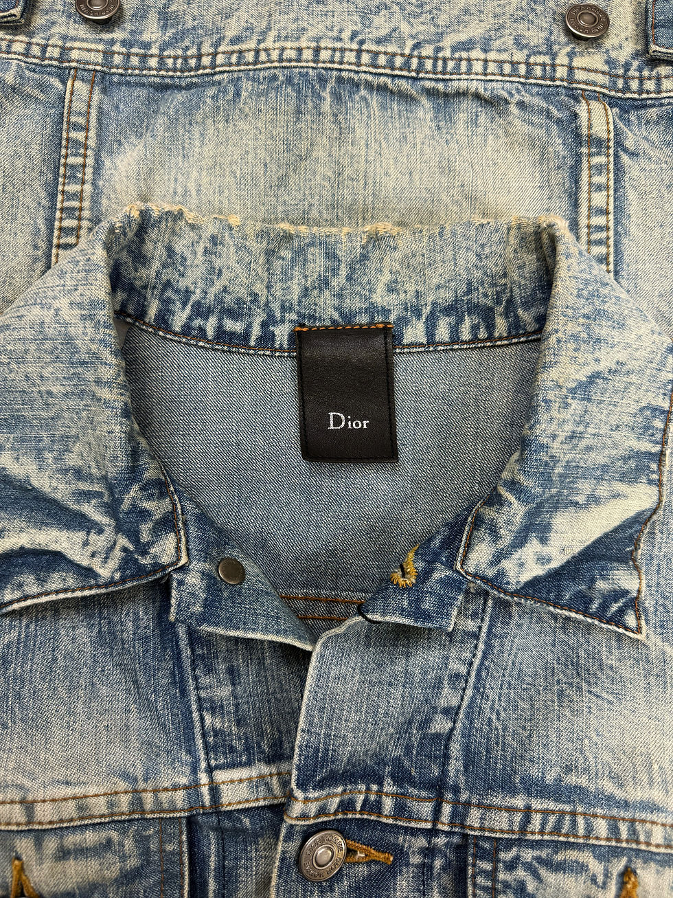 Thumbnail: SS11 Dior Homme KVA Bleach Darted Slim Cut Denim Jacket