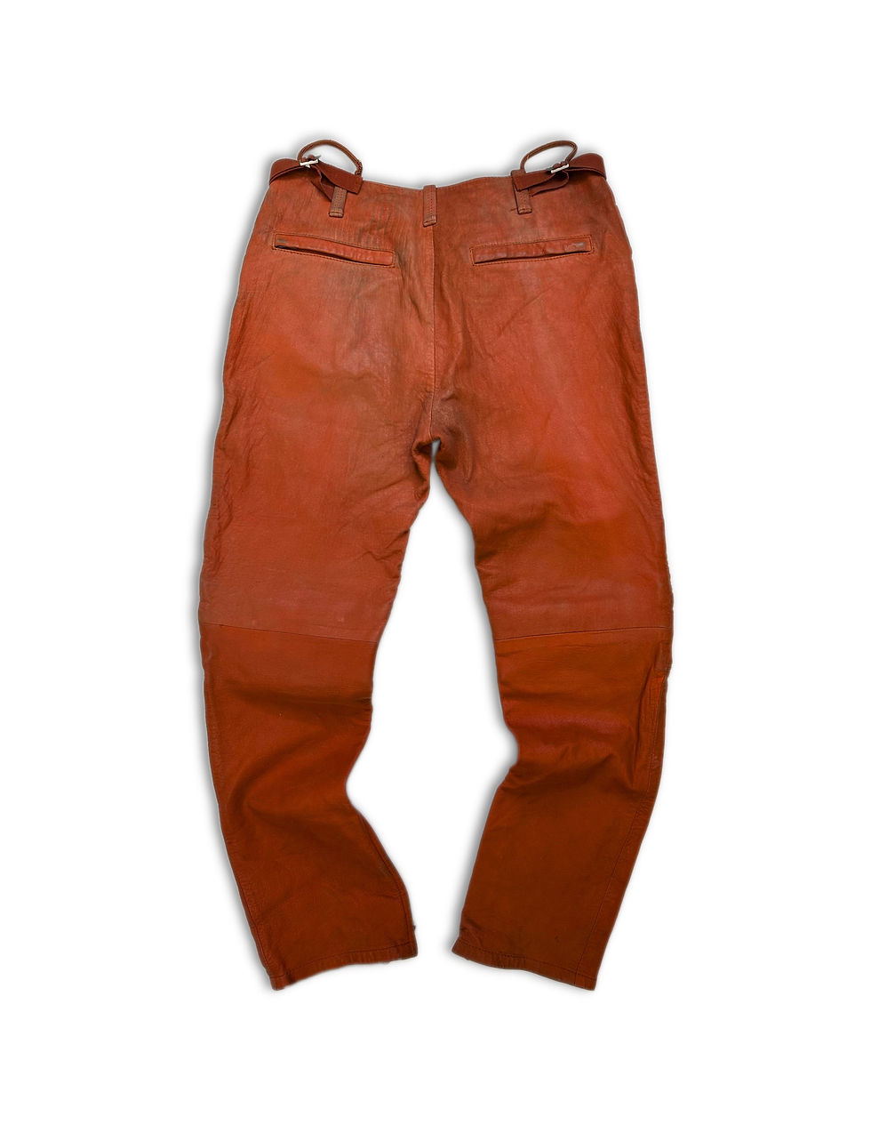 Thumbnail: AW98 Helmut Lang ‘Astro’ Safety Orange Leather Biker Pants