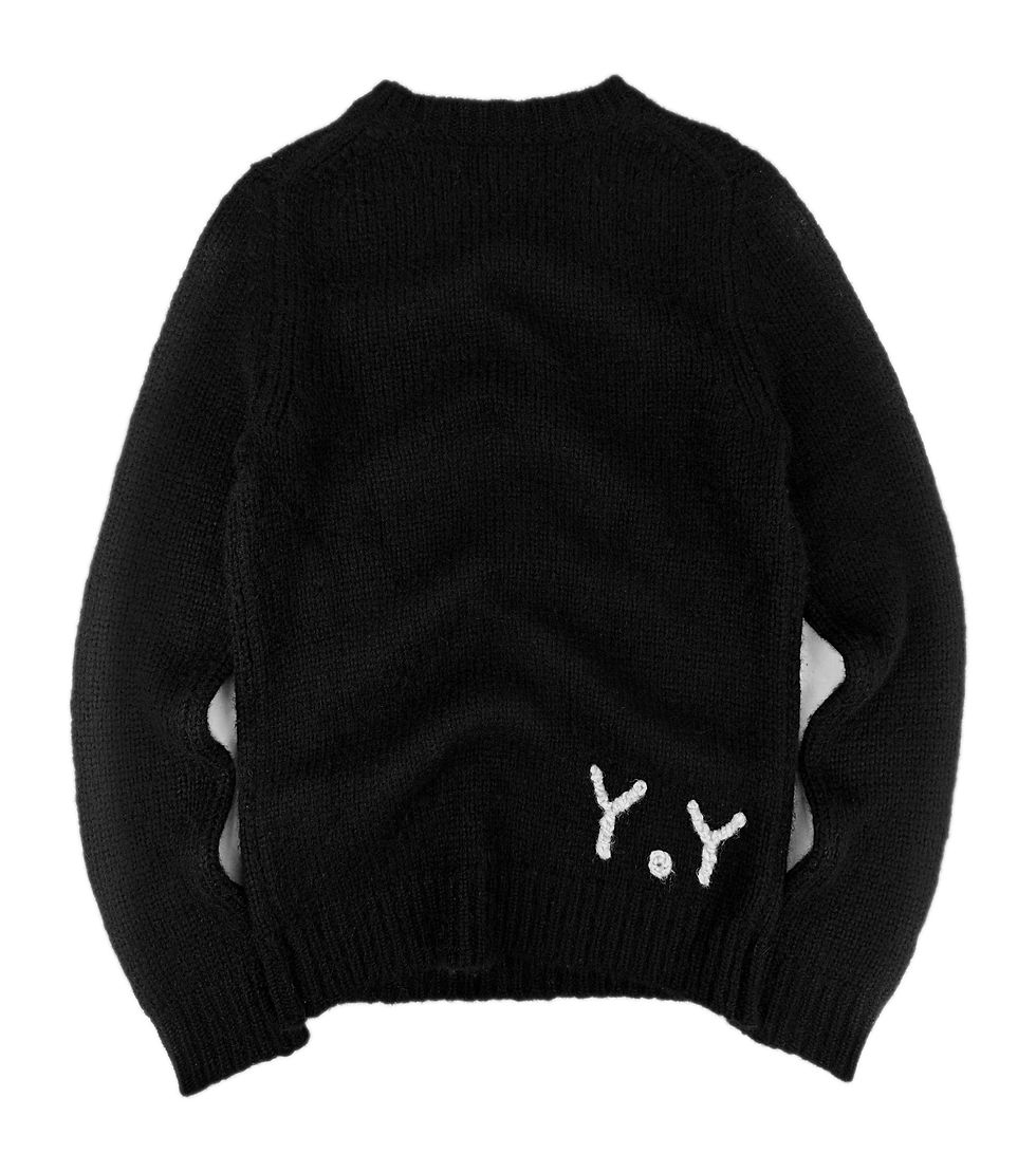 Thumbnail:  AW12 Yohji Yamamoto ‘69’ Black Wool Y.Y. Knitted Sweater 