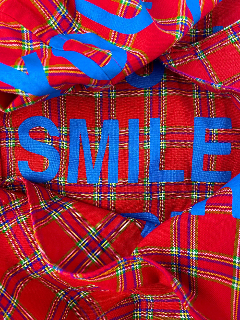 Thumbnail: SS02 Junya Watanabe ‘Your Smile’ Poem Checkered Button Up