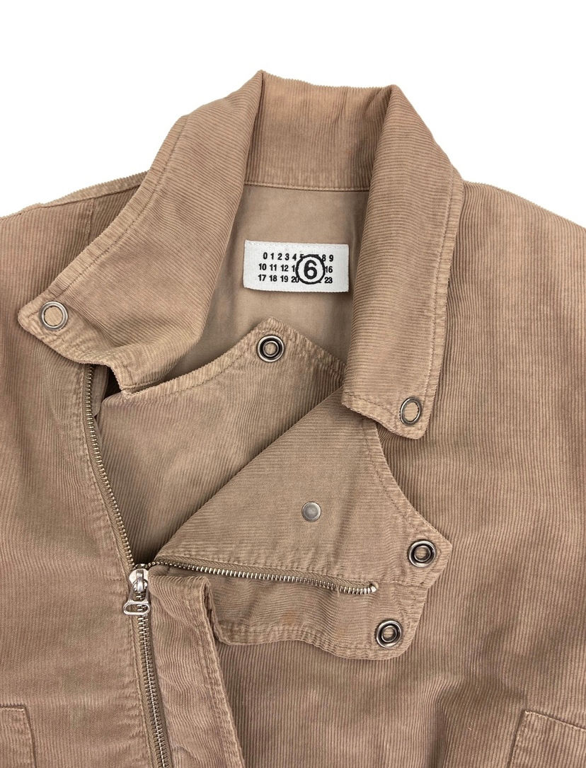 Thumbnail: Margiela MM6 Corduroy Layered Multi Collar Biker Jacket