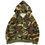 Thumbnail: Chrome Hearts Green Camo Flooded Cross Patch Horse Shoe Thermal Lined Zip Hoodie