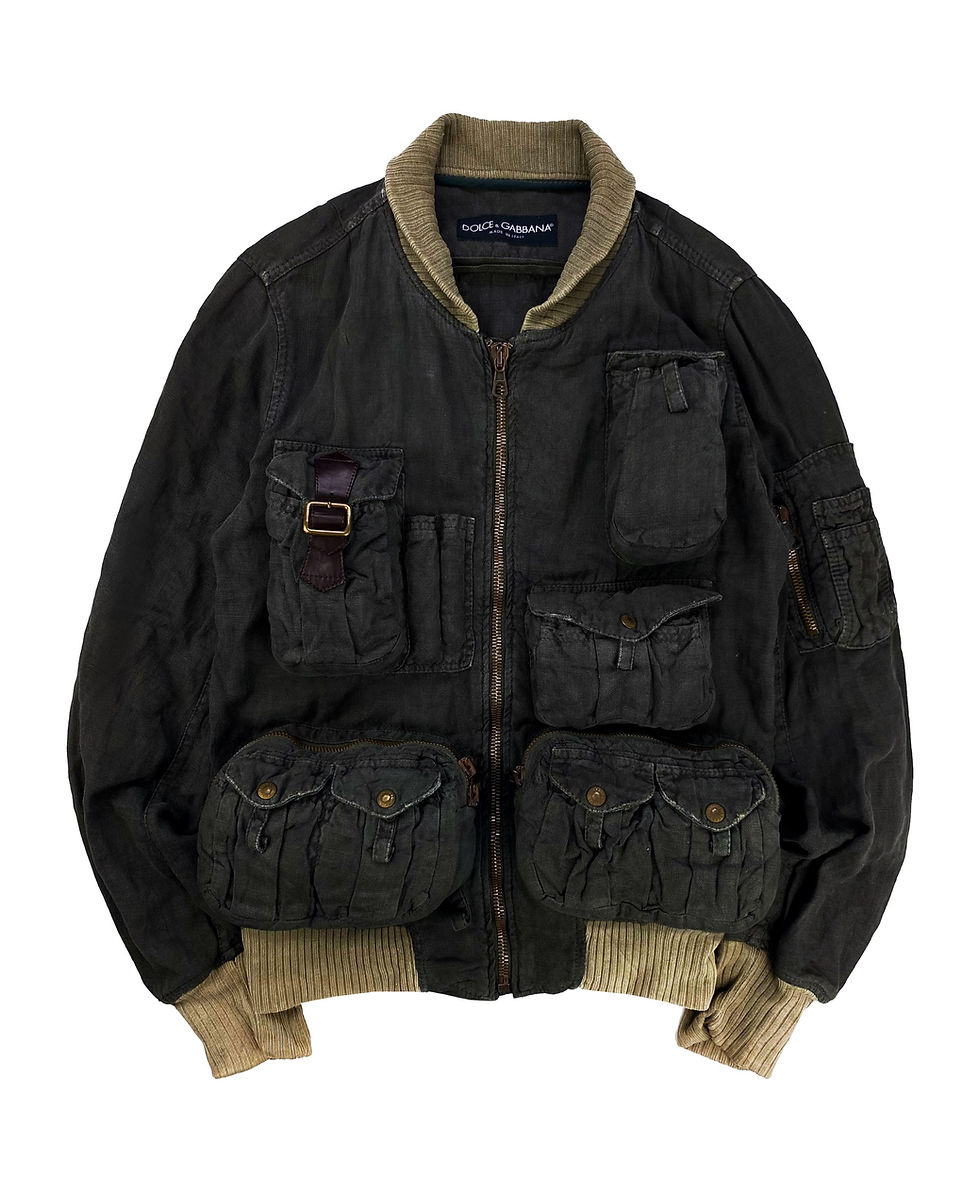 SS03 Dolce & Gabbana ‘3D’ Cargo Pocket Metallic Hunting Jacket