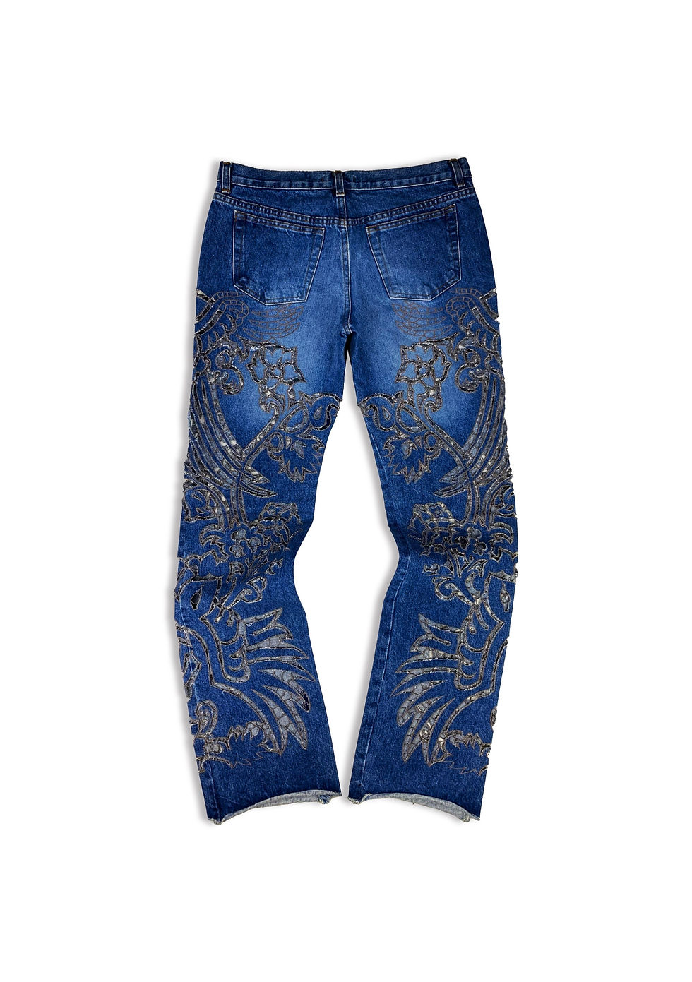 Thumbnail: SS01 Roberto Cavalli ‘Laser Cut’ Embroidered Tribal Denim
