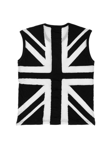 SS06 Dior Homme by Hedi Slimane Perforated Mesh Flag Tank